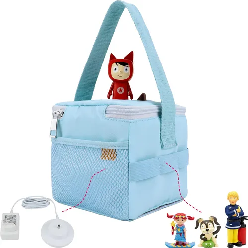 Miniatura 3 de Annmore Estuche de transporte para Toniebox, organizador de almacenamiento para reproductor de audio y figuras, compatible con versiones 1 y 2 (azul)