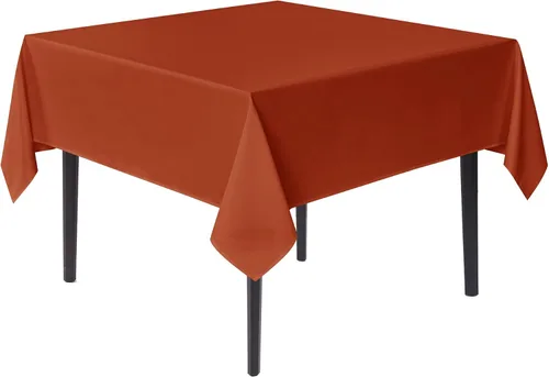 Miniatura 24 de Sancua Manteles cuadrados pequeños de 36x36 pulgadas - Mantel beige para mesas cuadradas o redondas, mantel de poliéster lavable para mesas