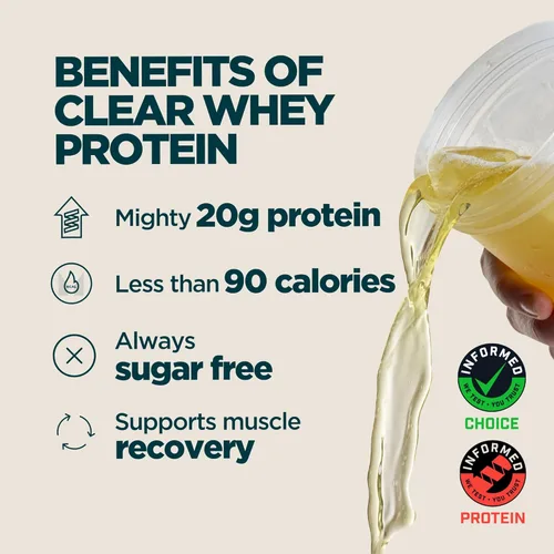 Miniatura 2 de Myprotein Polvo de Proteína Aislada de Suero Claro, 20 Porciones (0.5kg) Sabor Frambuesa Azul, 20g de Proteína por Porción, Mezcla de Bebida