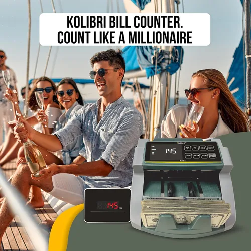 Miniatura 2 de Kolibri, contador de dinero con detección UV Blanco/Verde (Kolibri Uv/Mg)