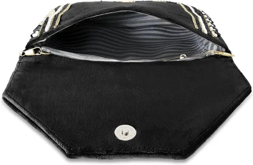 Miniatura 8 de Aheli Bolso de mano para mujer, bolso de novia para casual, correa desmontable, bolsa de noche
