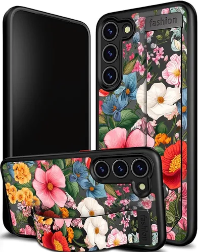 Miniatura 12 de Compatible para Samsung Galaxy S23 Funda Bonita con Correa Soporte Dedo Kickstand, Fundas de Silicona Geniales de Diseñador Funda Cover - Mariposa