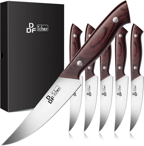 Miniatura 13 de DDF iohEF Juego de cuchillos de cocina, juego de 16 piezas para cocina con bloque, juego de cuchillos de acero inoxidable japonés con afilador
