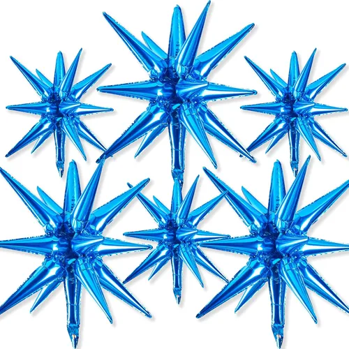 Miniatura 8 de PartyWoo Globos de explosión de estrella de 14 puntas de una pieza, 12 piezas, 2