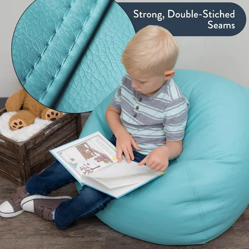 Miniatura 4 de Children's Factory Puf redondo de 26 pulgadas, puf con funda resistente al agua para niños, asiento flexible para aula primaria, fácil de limpiar