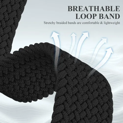 Miniatura 6 de Acextro Correa trenzada magnética y estuche compatible con Apple Watch Bands para mujeres y hombres 40mm 44mm 41mm 45mm 42mm 46mm, cubierta