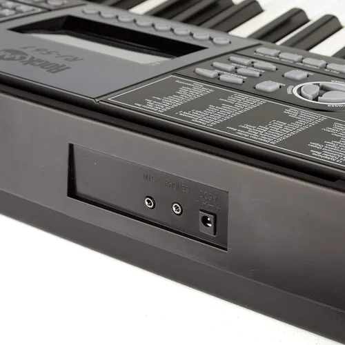 Miniatura 10 de Teclado electrónico RockJam de 61 teclas superkit con soporte, taburete, auriculares y fuente de alimentación