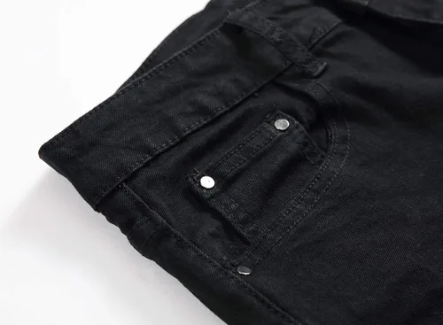 Miniatura 3 de Leward Pantalones de mezclilla elásticos y desgastados para hombre