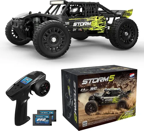 HAIBOXING 1:18 Desert Off-Road RC Truck 18856, RTR rápido 36km/h 4WD, coche eléctrico a control remoto a prueba de salpicaduras, grado pasatiempo