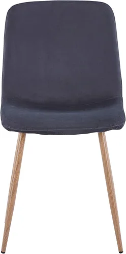 Miniatura 6 de asunflower Juego de 4 sillas de comedor de terciopelo con patas de metal, color gris, sillas de comedor modernas de mediados de siglo para reuniones
