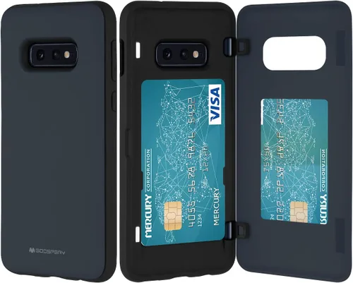 Miniatura 149 de GOOSPERY Funda tipo cartera para Samsung Galaxy S22 Ultra, [tarjetero] parachoques magnético de puerta con cierre automático, cubierta protectora