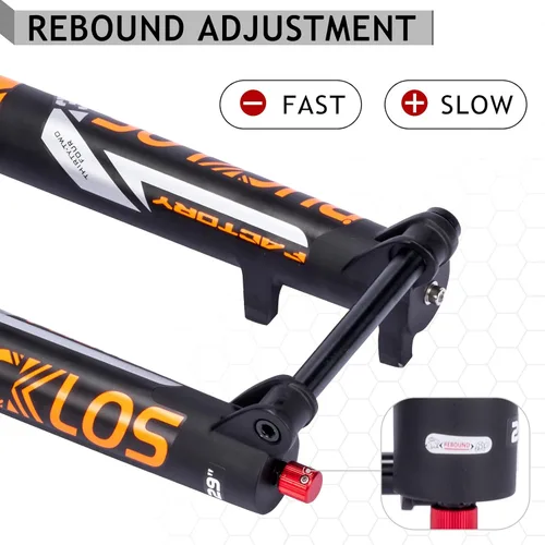 Miniatura 6 de BUCKLOS Horquilla de suspensión de aire cuesta abajo 27.5/29 0.591 x 4.331 in Boost Tapered, Travel 7.087 in 1.417 in Tubo interior a través del eje