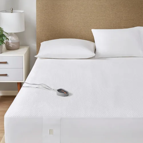 Miniatura 10 de Beautyrest Protector de colchón con calefacción King – Calentador de cama eléctrico fresco al tacto, funda para todas las estaciones, 5 niveles