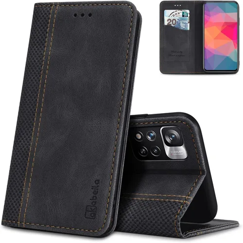 Miniatura 11 de AKABEILA Compatible con Xiaomi Redmi K40 Gaming Wallet Case, PU Leather Kickstand Card Slots Case para Xiaomi Poco F3 GT Cierre Magnético Cubierta