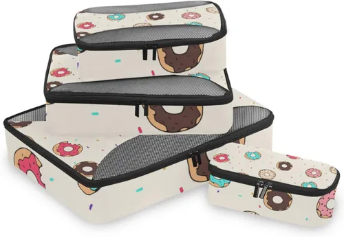 Miniatura 2 de Juego de 4 cubos de equipaje de viaje para hombres y mujeres, juego de organizadores de embalaje para hombres y mujeres