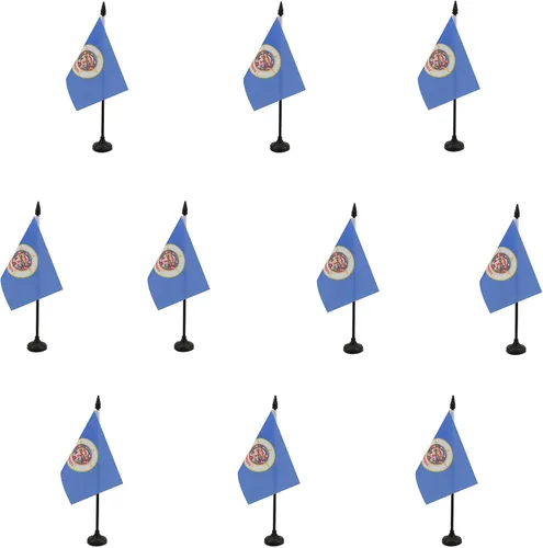Miniatura 66 de Bandera de mesa de Colorado de 4 x 6 pulgadas, bandera de escritorio del estado de Colorado de EE. UU., 5.9 x 3.9 in, palo y base de plástico negro