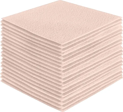 Miniatura 19 de FabricLA Hojas de fieltro acrílico para manualidades, cuadrados de fieltro precortados suaves de 4 x 4 pulgadas (3.9 in x 3.9 in), utiliza hojas