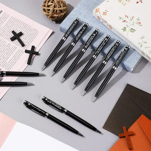 Miniatura 6 de Fumete 20 bolígrafos cristianos a granel para el Día del Padre Cristiano, regalos de la iglesia cristiana con versículos de la Biblia, suministros