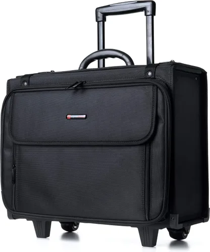 Miniatura 5 de Alpine Swiss Maletín con ruedas Bolsa para laptop para hombres y mujeres Estuche rígido para catálogo con ruedas Divisores de archivos