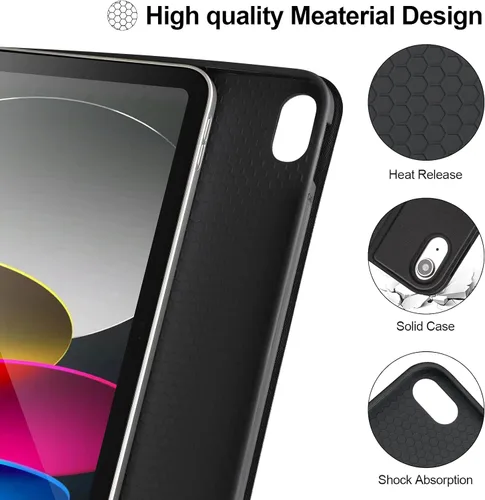Miniatura 3 de AHYWTAN Funda para iPad 11/10ª generación con teclado, funda de teclado Bluetooth desmontable para iPad A16 2025 de 11 pulgadas/10ª generación 2022