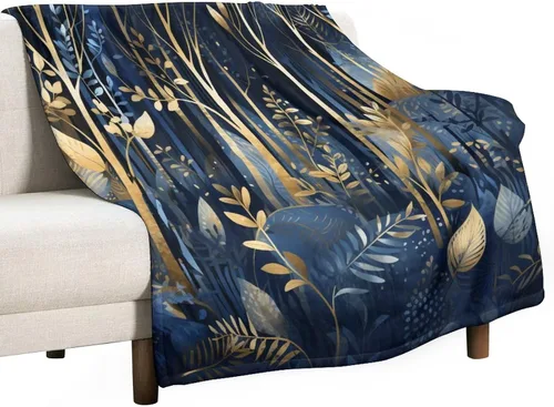 Miniatura 41 de Manta de invierno de acuarela de Navidad en el bosque, manta cálida y acogedora para sofá, cama para adultos, 30 x 40 pulgadas, manta de microfibra