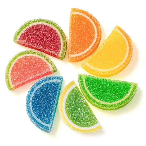 Miniatura 15 de NY Spice Shop Caramelo de rebanadas de fruta de sandía – 1 libra de sabor dulce masticable de gelatina de frutas de caramelo – Gomitas de frutas