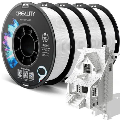 Miniatura 22 de Filamento PETG oficial para impresora 3D Creality de 0.069 in, 2.2 lbs, alta precisión, fuerte dureza, inodoro, mejor flujo, impresión 3D resistente