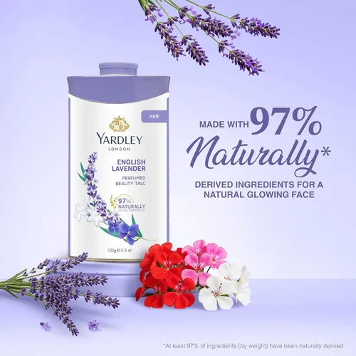 Miniatura 6 de Talco desodorante perfumado Yardley London con lavanda inglesa, polvo de talco 100gm, 3.5 onzas