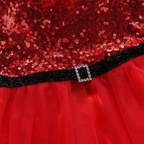 Miniatura 4 de fioukiay Mameluco de Navidad para recién nacido con lentejuelas vestido de Navidad traje de tul con encaje tutú para fiestas infantiles