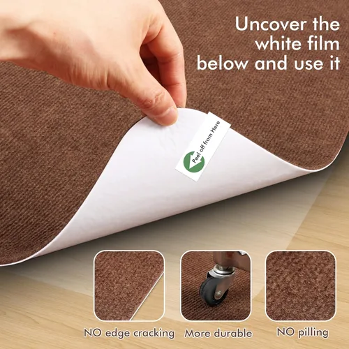 Miniatura 5 de Almohadillas reclinables para suelos de madera dura, pinzas reclinables antideslizantes, almohadillas para muebles para alfombras, tapete Marrón
