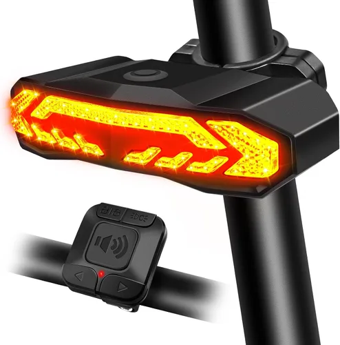 Miniatura 11 de USUPERINK Turn Signals for Ebike, Bike Turn Signals, Bike Blinkers Front and Back, Bike Tail Light USB Rechargeable with Horn, IP65 Waterproof