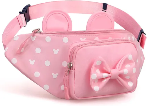 Riñonera linda para viajes, para mujeres, adolescentes y niñas, mini riñonera de ratón, cangurera de dibujos animados, para senderismo, bolsa de