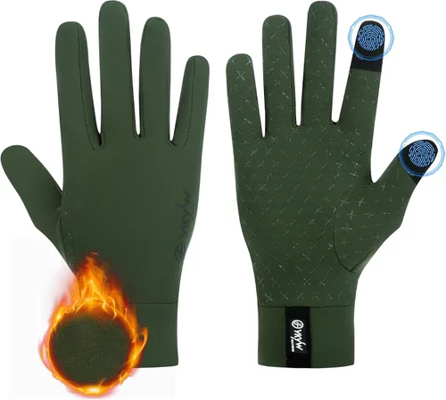 Miniatura 2 de YKYWBIKE Guantes de ciclismo de invierno para hombres y mujeres, guantes de bicicleta acolchados para pantalla táctil, resistentes al agua