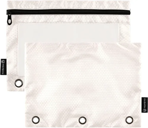 Miniatura 22 de Firebrick Zipper Pencil Pouch for 3 Ring Binder with Clear Window,Pencil Case 2 Pack Firebrick
