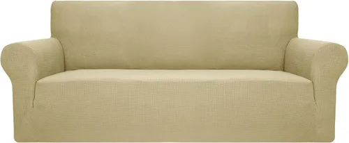 Miniatura 24 de JIVINER - Fundas de sofá de alta elasticidad para sofá de 3 cojines, funda de sofá extra grande de 1 pieza con parte inferior elástica