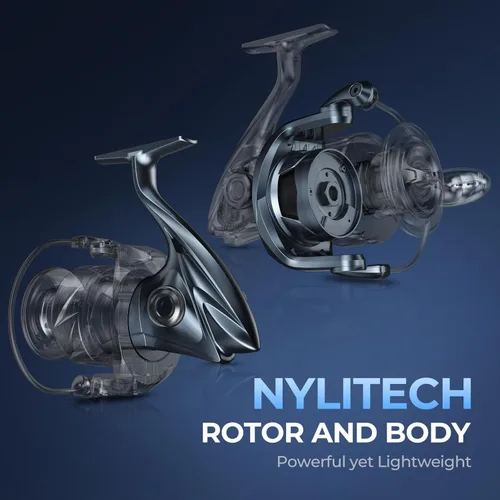 Miniatura 4 de KastKing ReKon Saltwater Spinning Fishing Reel – Up to 55LBs Max Drag Big Game Fishing Reel - Innovative NyliTech Body- Water Resistant - MaxiDur