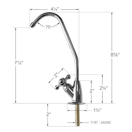 Miniatura 6 de Sistema de filtración de agua potable de 2 etapas debajo del fregadero, grifo cromado sin plomo que elimina el cloro y el suministro anual (2 extra)