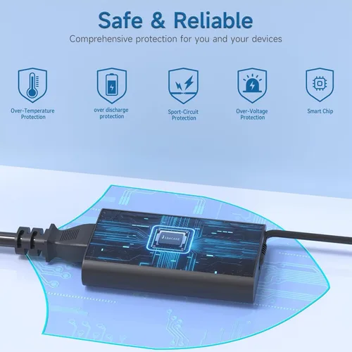 Miniatura 5 de Cargador para portátil de 65 W y 45 W compatible con Dell Inspiron 11, 13, 14, 15, 17, 3000, 5000, 7000, serie N5110, N5010, N7010, N4010, 14, 3421