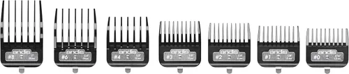 Andis 33640 BG-Series Premium Metal Clip Peine Set – Proporciona cuchillas de corte afiladas con un rendimiento duradero, disponible en 7 tamaños