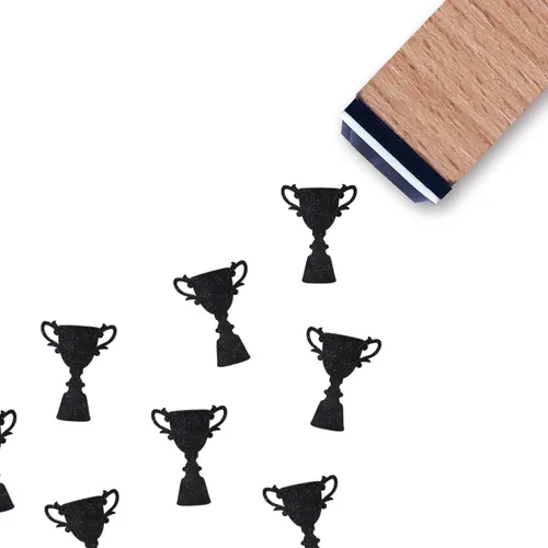 Sello de goma para taza de premio, 3/5 pulgadas, pequeño sello de trofeo para álbumes de recortes, planificador de tarjetas