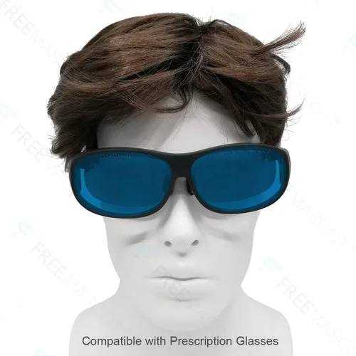 Miniatura 5 de FreeMascot Profesional OD 6+ 190nm-380nm/600nm-700nm longitud de onda violeta/rojo gafas de seguridad láser