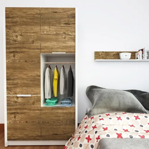 Miniatura 4 de Yenhome Papel tapiz de madera marrón de 24 x 118 pulgadas, papel tapiz de madera envejecida de grano de madera envejecida para armarios, encimeras