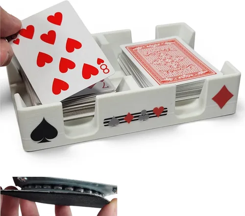 Miniatura 10 de Bandeja giratoria de cartas Busting with Pips para 1-2 cubiertas: fabricada en Estados Unidos (cristal)
