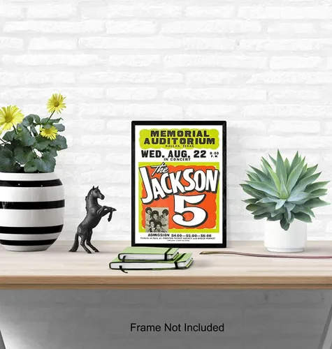 Miniatura 4 de Póster de Michael Jackson - Música Motown Negra - Póster vintage del concierto de Jackson 5 - Arte de pared afroamericano - Historia negra famosa