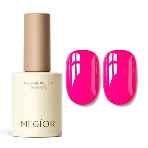 Miniatura 54 de MEGIOR Esmalte de uñas de gel blanco de 0.5 fl oz, color blanco antiguo, secado con luz UV, esmalte de gel francés, arte de uñas, salón de manicura