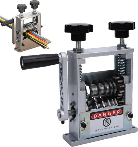Miniatura 9 de YWBL-WH Pelacables de taladro eléctrico, máquina peladora de cables ajustable de 6 agujeros con rodillos de ranura en V y eyección automática