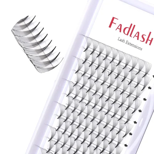 Miniatura 12 de Extensiones de pestañas postizas en abanico 10D Extensiones de pestañas postizas prefabricadas 0.05 0.07 de grosor Extensiones de pestañas postizas