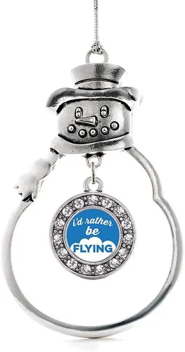 Miniatura 219 de Inspired Silver - Roller Queen - Adorno de Navidad plateado - Adorno circular para árbol de Navidad con circonita cúbica - Decoración colgante