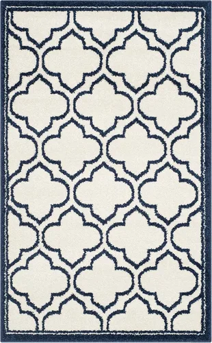 Miniatura 35 de Safavieh Amherst Collection Tapete AMT412A para interiores/exteriores de color marfil y verde claro, Polipropileno