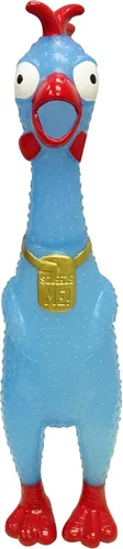 Miniatura 2 de Squeeze Me - Juguete de pollo de goma Pollo chirriante gritando para niños y perros Regalo novedoso de broma (1 paquete sólido)